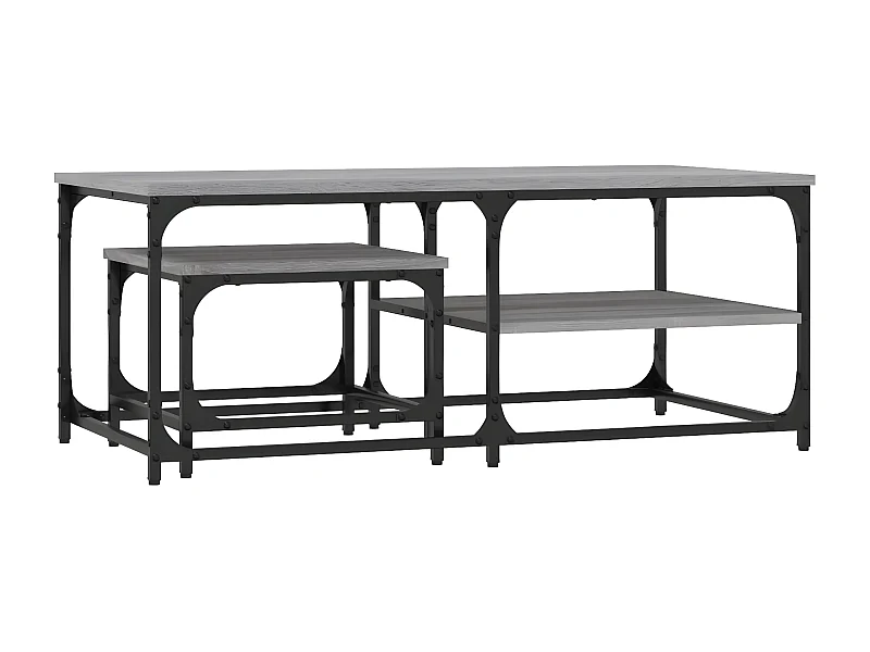 Tables basses gigognes 2 pcs sonoma gris bois d'ingénierie