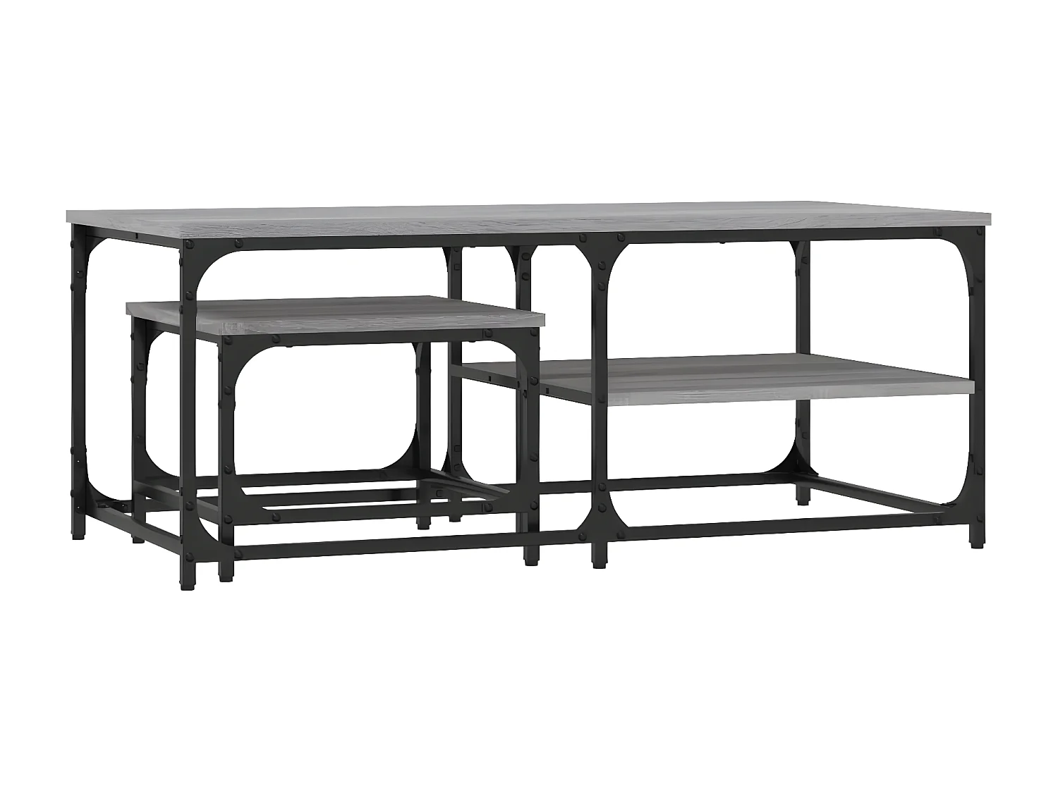 Tables basses gigognes 2 pcs sonoma gris bois d'ingénierie