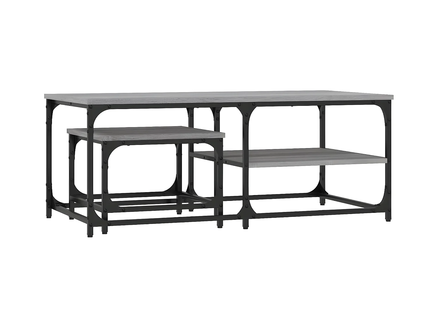 Tables basses gigognes 2 pcs sonoma gris bois d'ingénierie