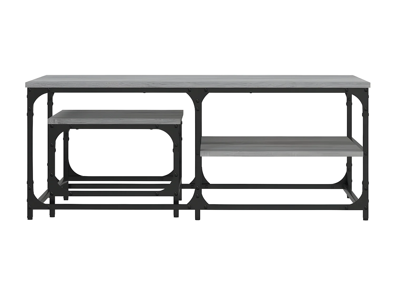 Tables basses gigognes 2 pcs sonoma gris bois d'ingénierie