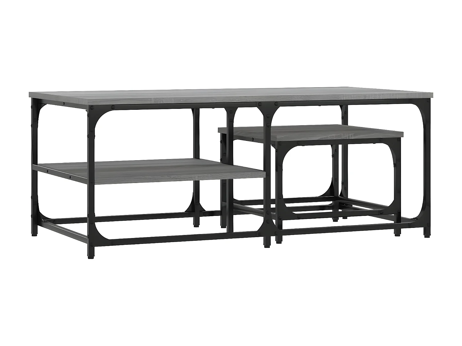 Tables basses gigognes 2 pcs sonoma gris bois d'ingénierie