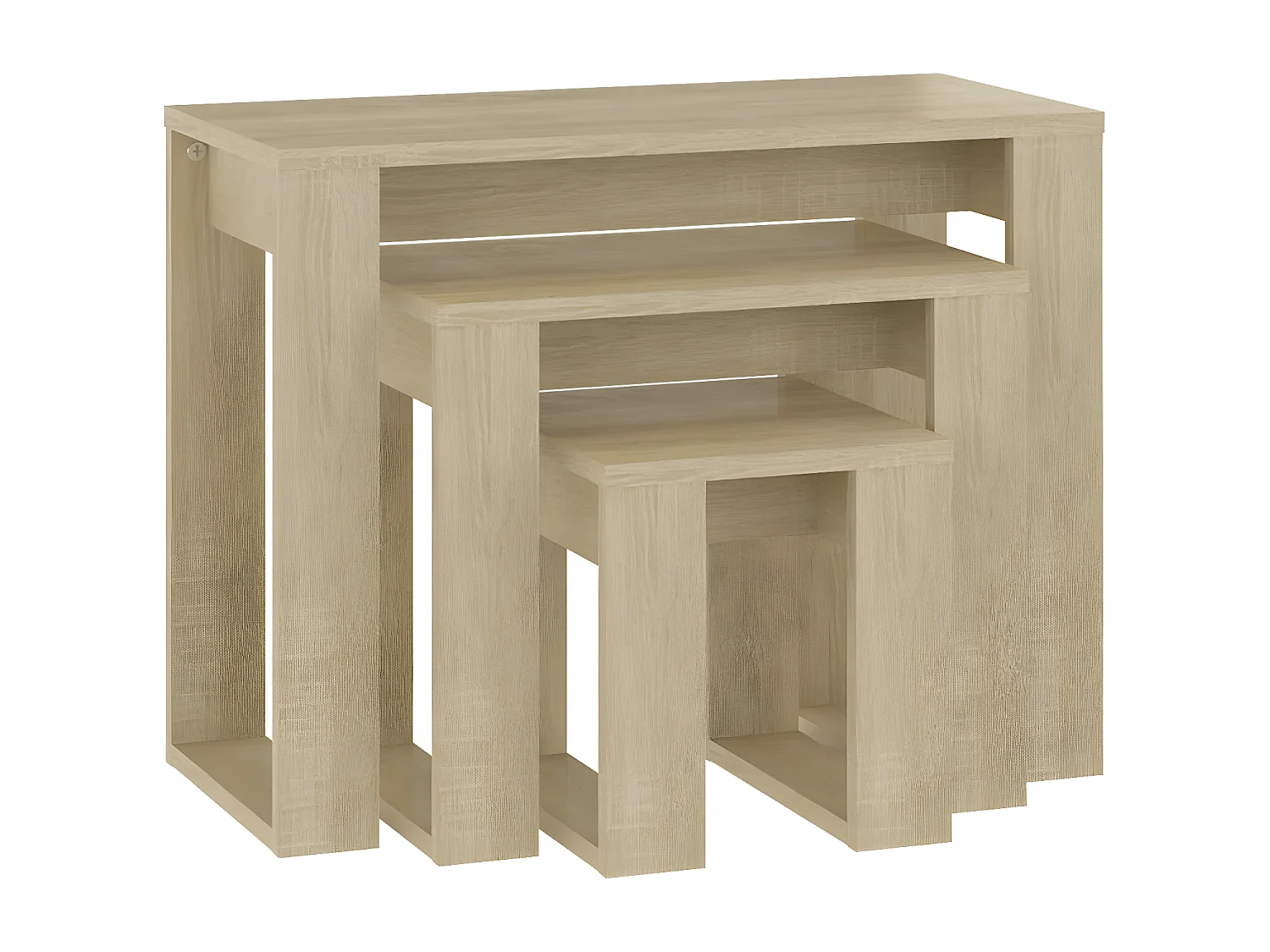Tables gigognes 3 pcs Chêne Sonoma
