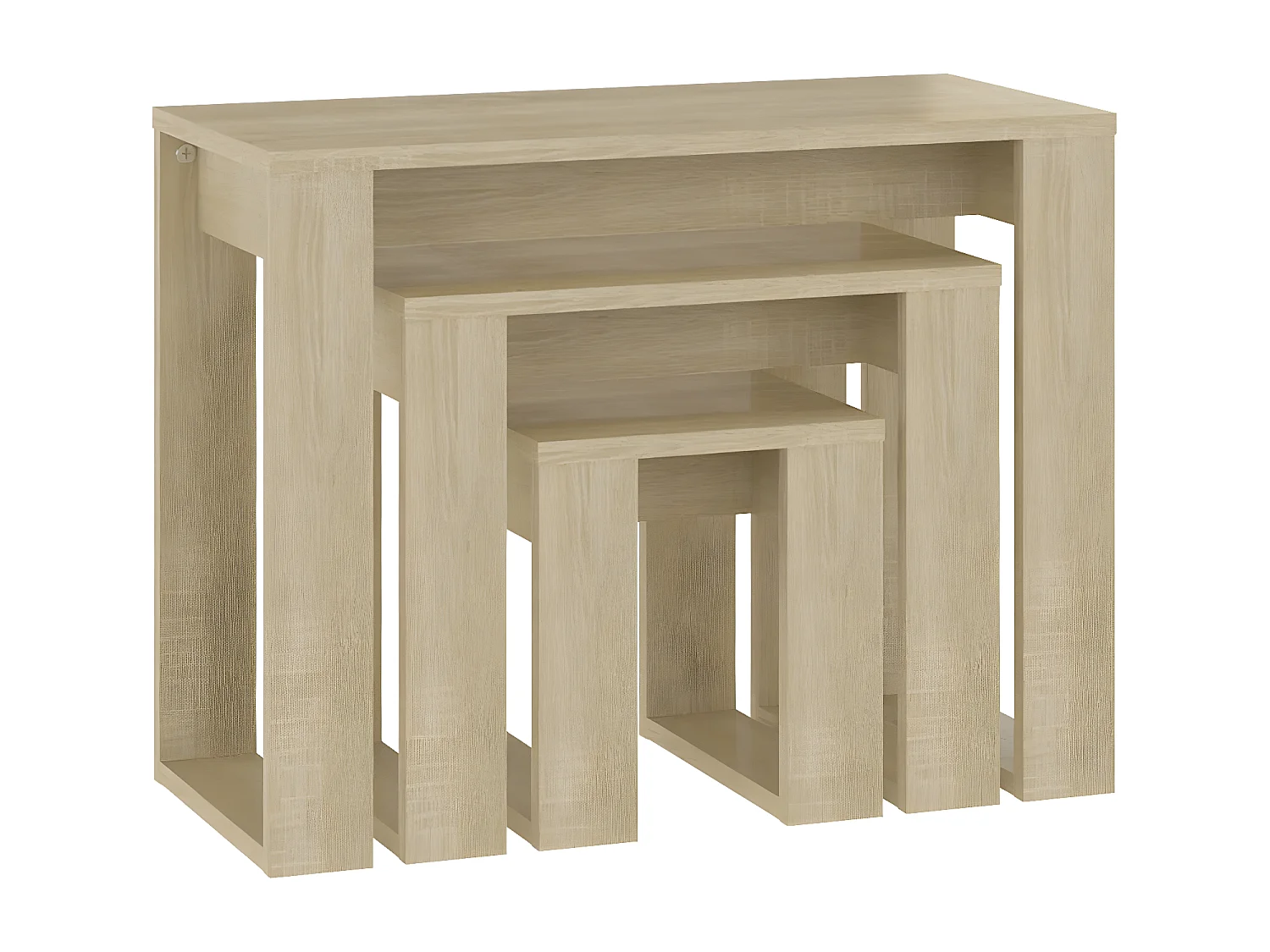 Tables gigognes 3 pcs Chêne Sonoma