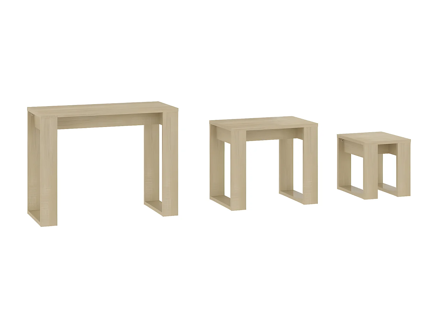 Tables gigognes 3 pcs Chêne Sonoma