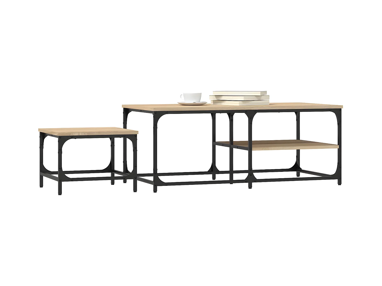 Tables basses gigognes 2 pcs chêne sonoma bois d'ingénierie