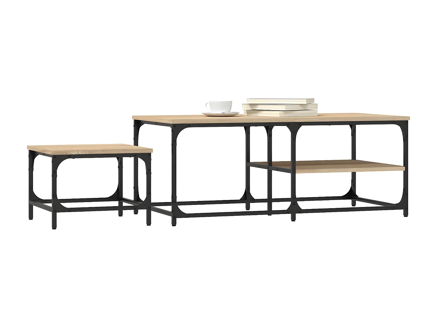 Tables basses gigognes 2 pcs chêne sonoma bois d'ingénierie