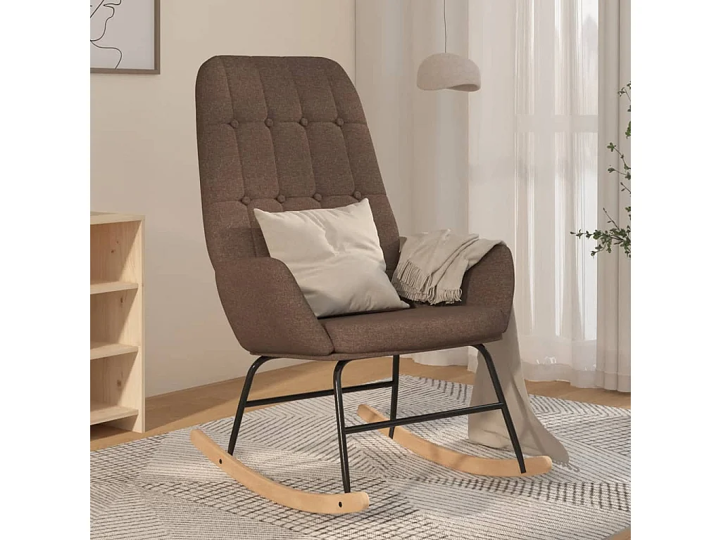 Chaise à bascule Taupe Tissu