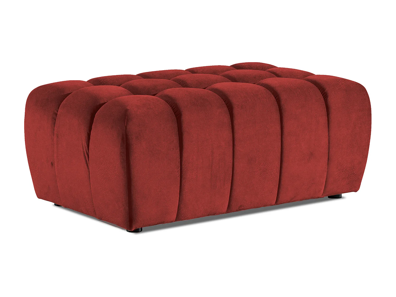 Pouf Commforti/Tissu/Rouge
