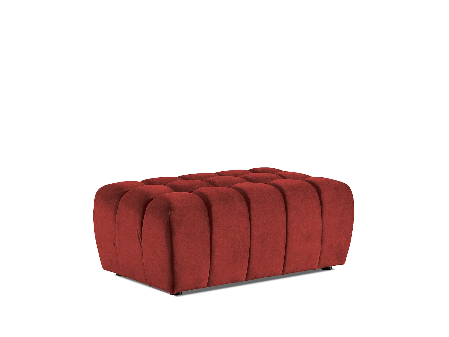 Pouf Commforti/Stoffbezug/Rot