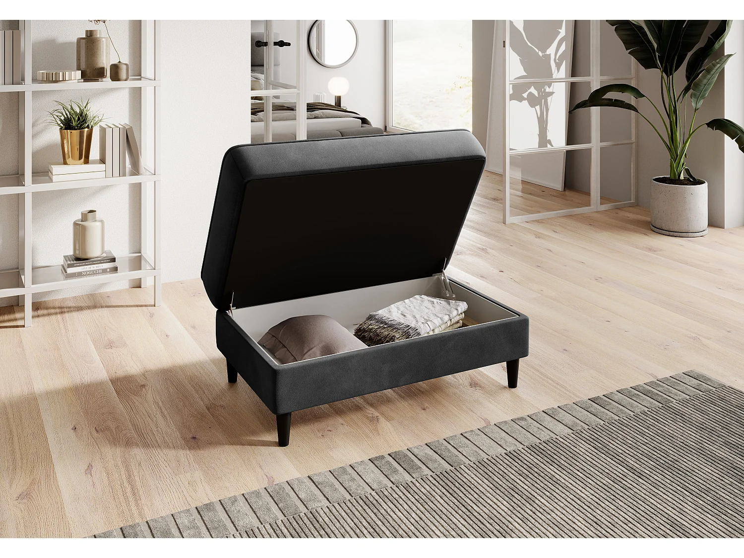 Pouf Smart/Stoffbezug/Anthrazit