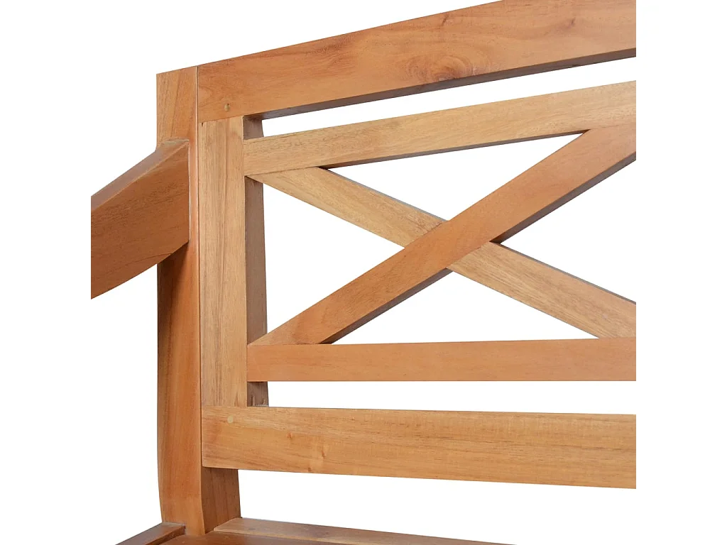 Chaises Batavia lot de 2 marron clair bois d'acajou solide