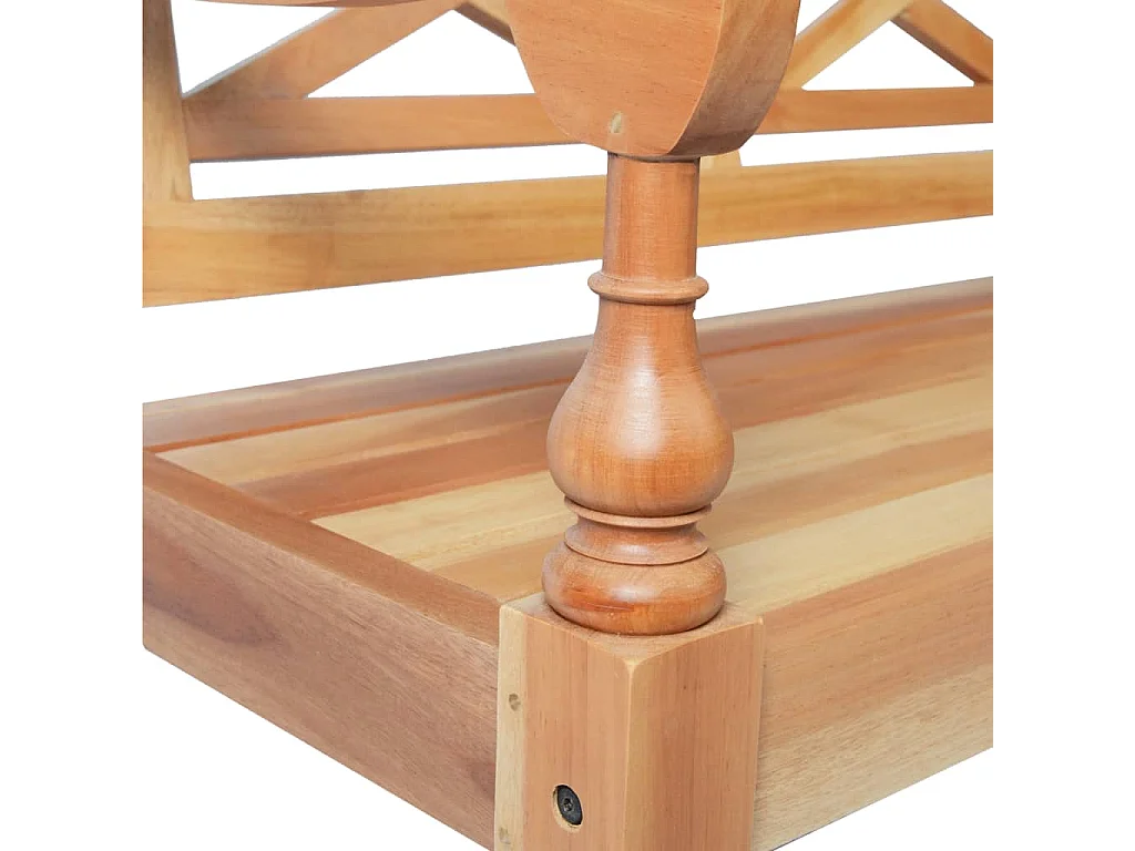 Chaises Batavia lot de 2 marron clair bois d'acajou solide