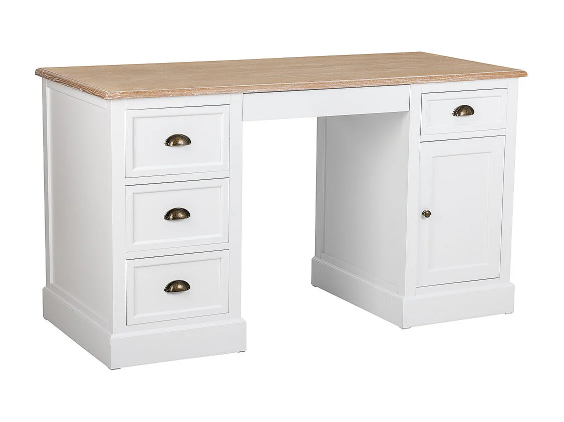 Bureau en bois blanc 140x60x78.5h