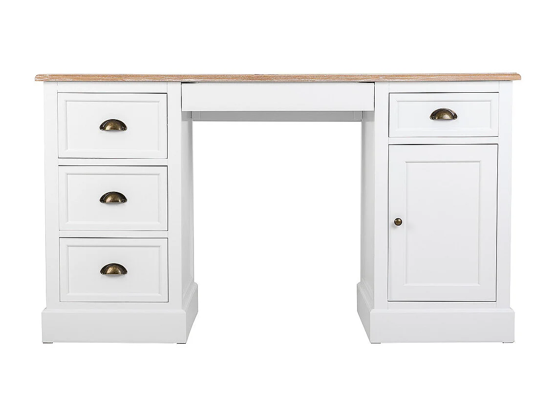 Bureau en bois blanc 140x60x78.5h