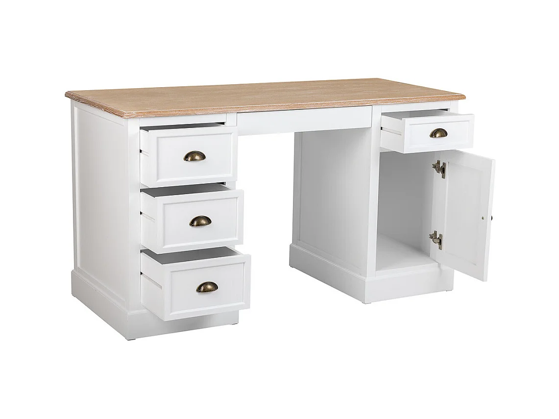 Mesa escritorio de madera blanco 140x60x78.5