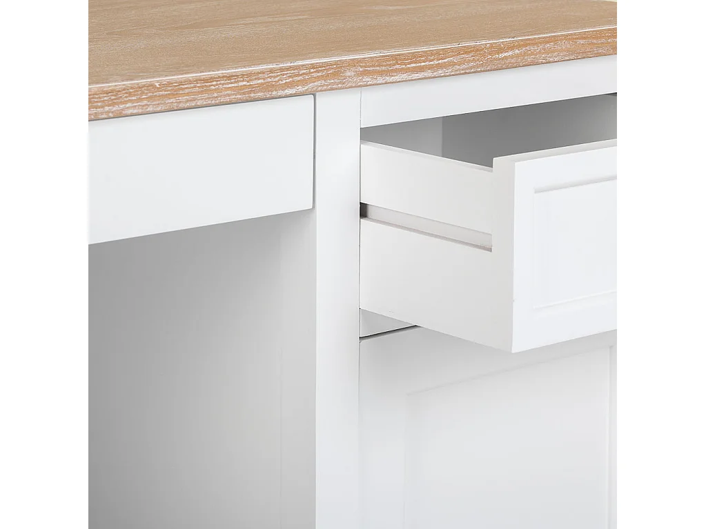 Weißer Schreibtischtisch aus Holz 140x60x78,5h cm