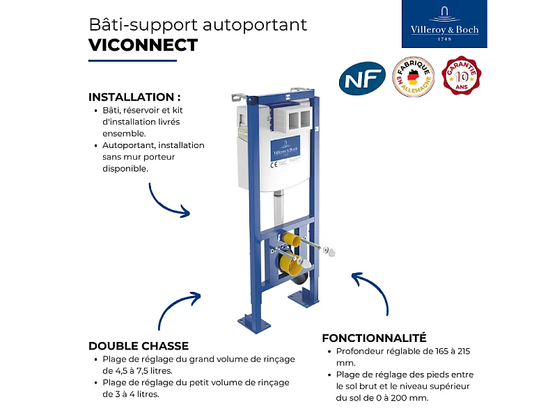 Bâti-support autoportant VILLEROY ET BOCH ViConnect NF