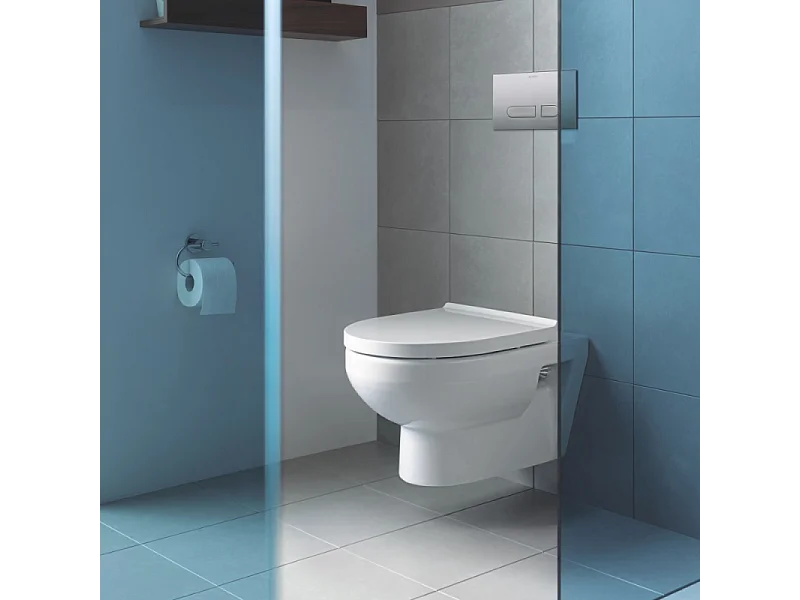 Pack WC suspendu sans bride compact DURAVIT Duravit No.1 + bâti support GROHE Rapid SL Projet + abattant + plaque blanc