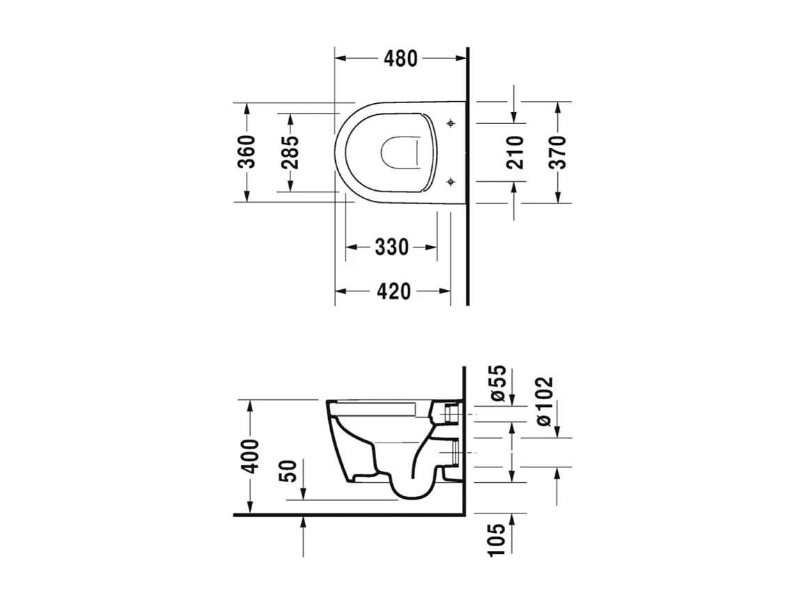 Pack WC suspendu sans bride compact DURAVIT Me by Starck + bâti support GROHE Rapid SL Projet + abattant + plaque noir mat