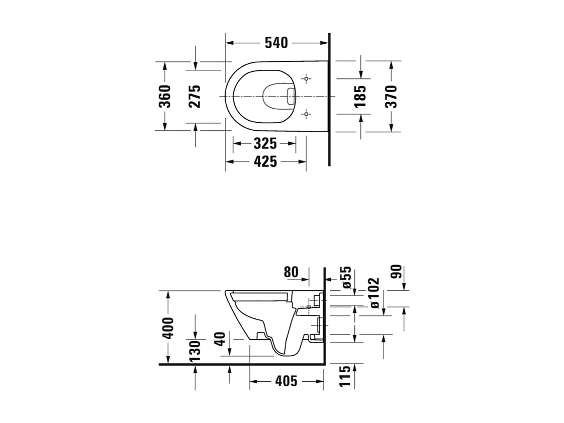 Pack WC suspendu sans bride DURAVIT D-Neo + bâti support GROHE Rapid SL Projet + abattant + plaque noir mat