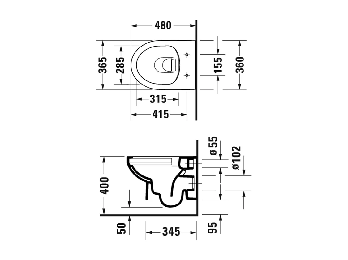 Pack WC suspendu sans bride compact DURAVIT Duravit No.1 + bâti support GROHE Rapid SL Projet + abattant + plaque noir mat