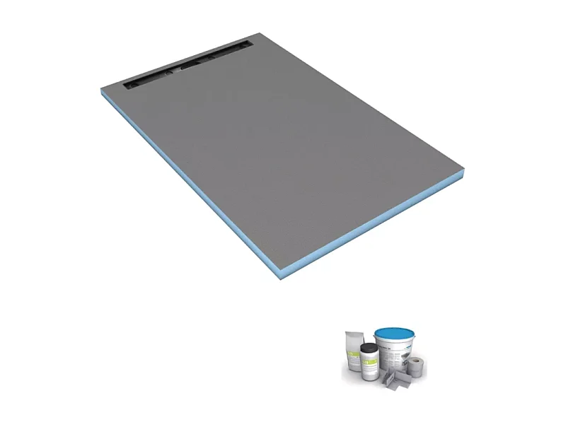Receveur de douche à carreler 120 x 100 cm WEDI Fundo Riolito Neo + Kit d'étanchéité