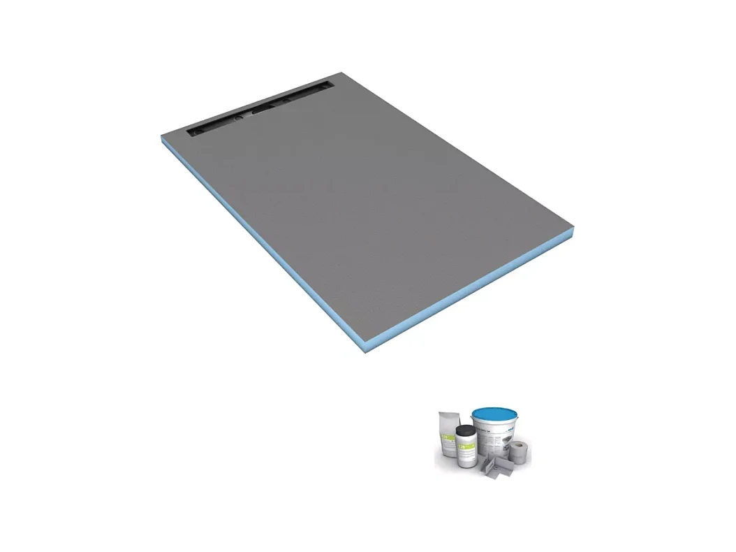Receveur de douche à carreler 120 x 100 cm WEDI Fundo Riolito Neo + Kit d'étanchéité