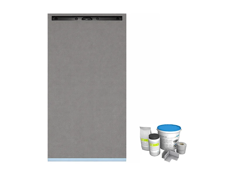 Receveur de douche à carreler 120 x 100 cm WEDI Fundo Riolito Neo + Kit d'étanchéité