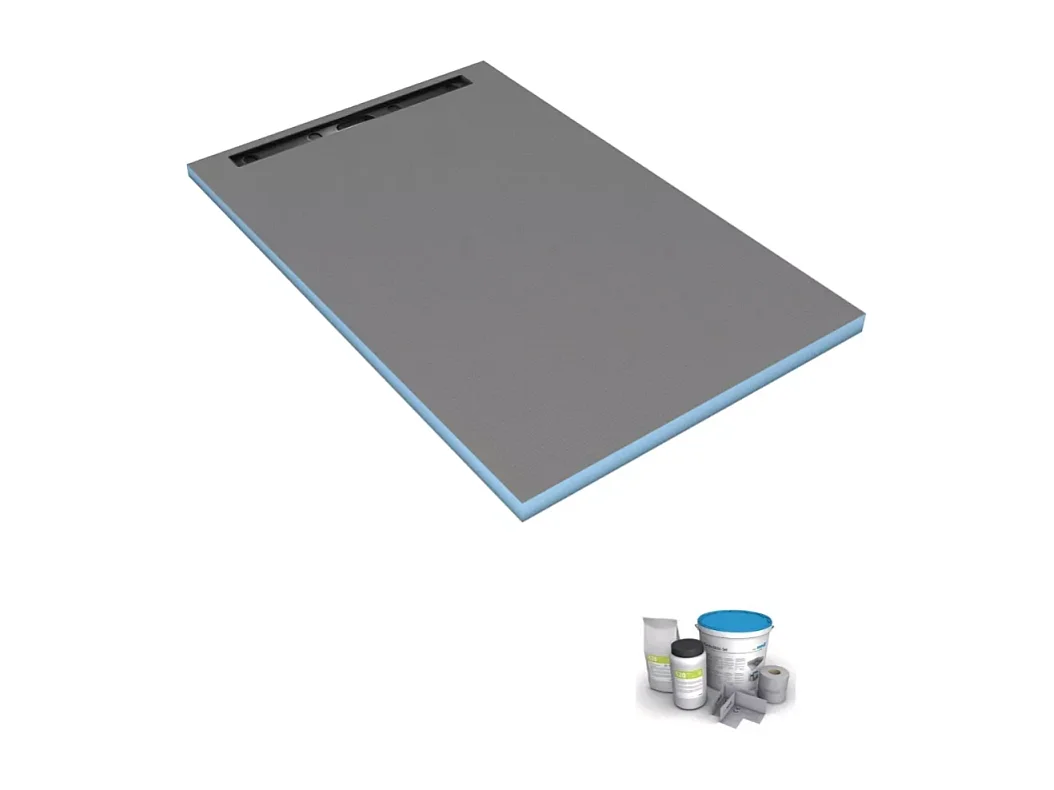 Receveur de douche à carreler 120 x 90 cm WEDI Fundo Riolito Neo + Kit d'étanchéité