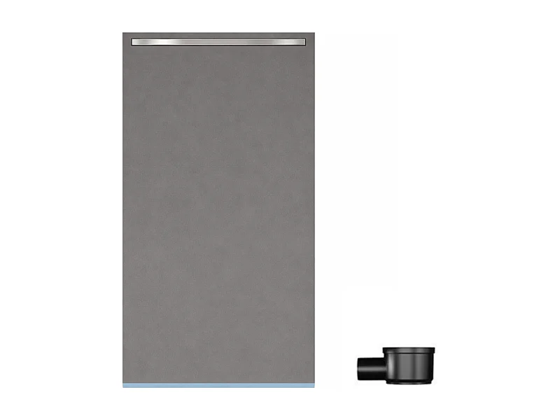 Receveur de douche à carreler 160 x 100 cm WEDI Fundo Riolito Neo + bonde horizontale + barrette de finition