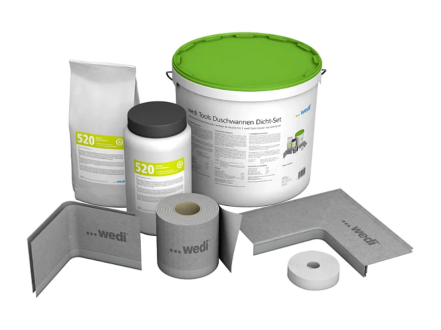 Pack receveur de douche 100 x 100 VILLEROY ET BOCH O Novo carré blanc + Kit d'étanchéité WEDI