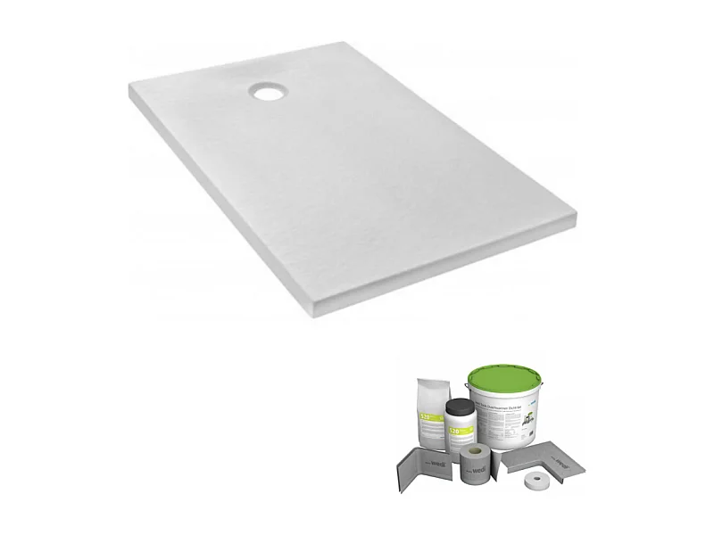 Pack receveur de douche 100 x 80 JACOB DELAFON Ipso rectangle blanc + Kit d'étanchéité WEDI