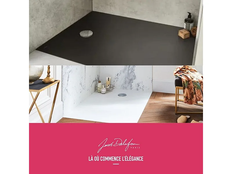 Pack receveur de douche 120 x 80 JACOB DELAFON Ipso rectangle blanc + Kit d'étanchéité WEDI