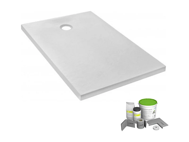 Pack receveur de douche 120 x 80 JACOB DELAFON Ipso rectangle blanc + Kit d'étanchéité WEDI