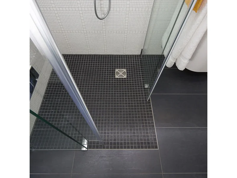 Receveur de douche à carreler 150 x 150 WEDI Fundo Primo carré écoulement excentré + kit d'étancheité
