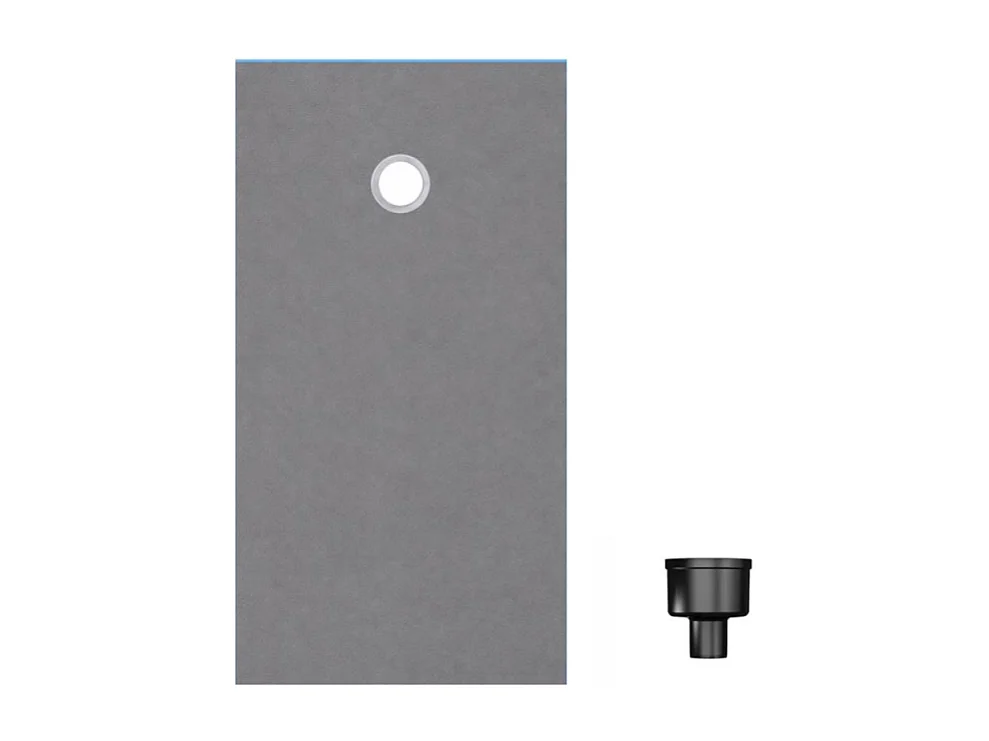 Receveur de douche à carreler 180 x 90 WEDI Fundo Primo rectangle écoulement excentré + bonde verticale