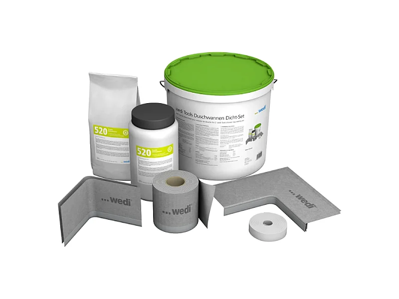 Pack receveur de douche 80 x 80 JACOB DELAFON Ipso carré gris anthracite + Kit d'étanchéité WEDI