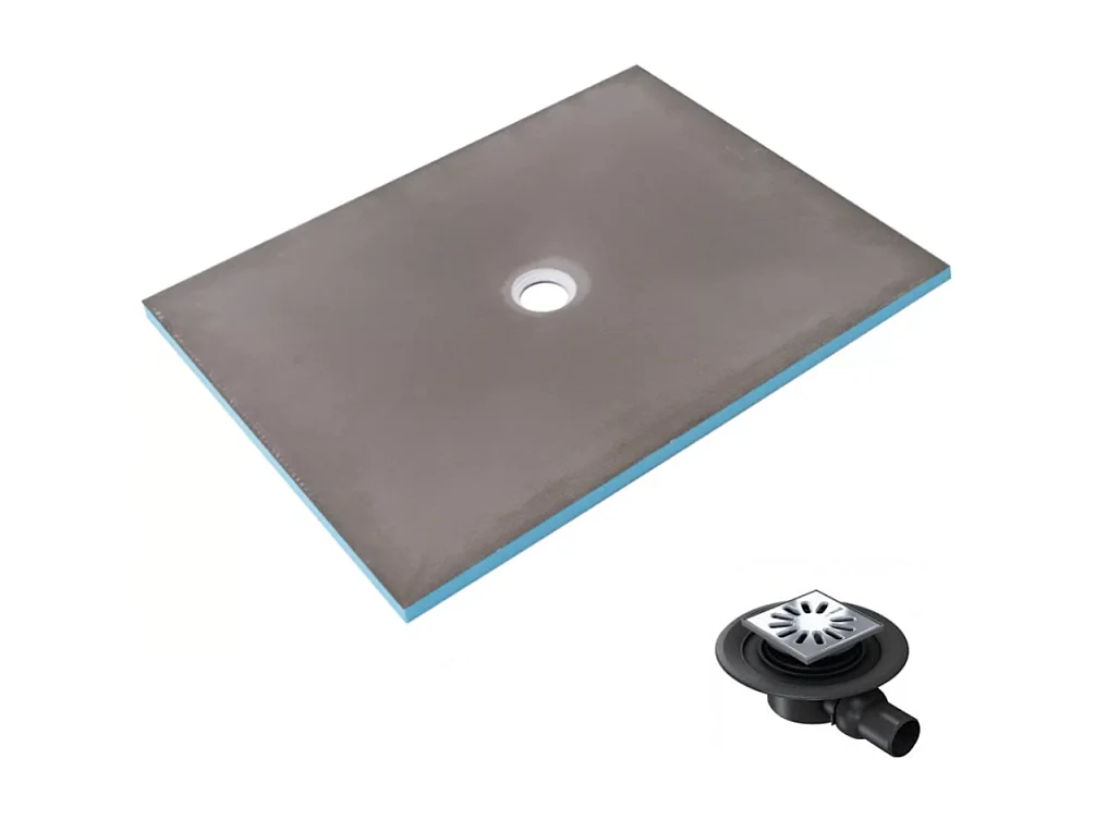 Receveur de douche à carreler 120 x 90 WEDI Fundo Primo rectangle écoulement centré + bonde horizontale