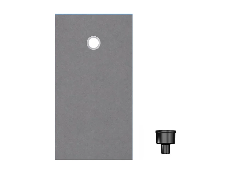 Receveur de douche à carreler 160 x 100 WEDI Fundo Primo rectangle écoulement excentré + bonde verticale