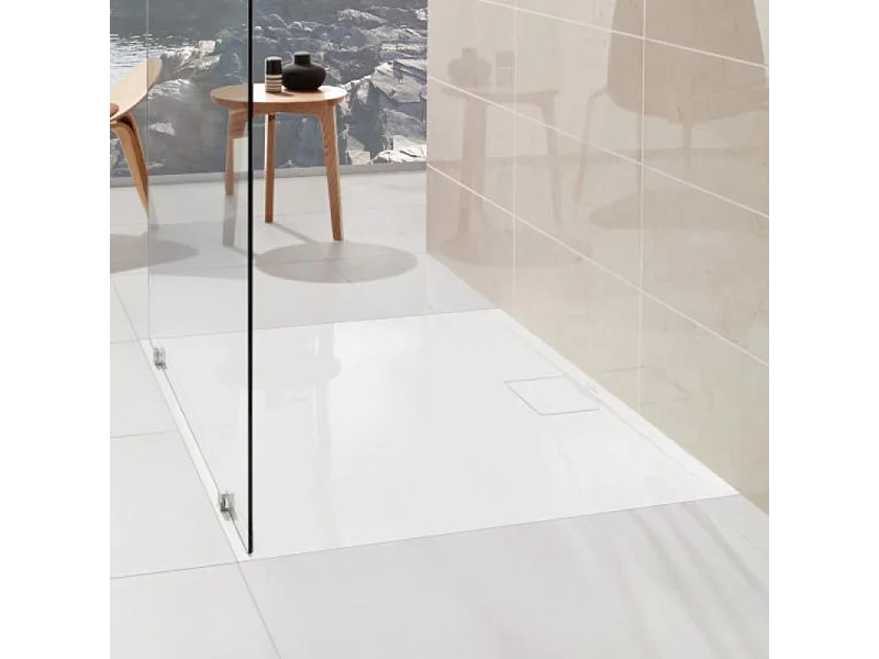 Pack receveur de douche antidérapant 90 x 80 VILLEROY ET BOCH Architectura Metalrim rectangle blanc + Kit d'étanchéité WEDI