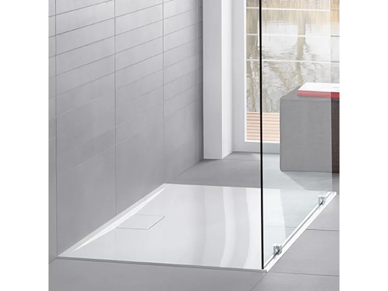 Pack receveur de douche antidérapant 90 x 80 VILLEROY ET BOCH Architectura Metalrim rectangle blanc + Kit d'étanchéité WEDI