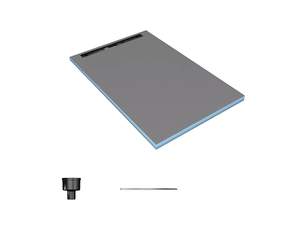 Receveur de douche à carreler 180 x 90 cm WEDI Fundo Riolito Neo avec écoulement vertical + barrette de finition 70 cm
