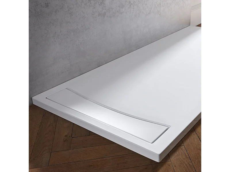 Pack receveur de douche antidérapant 170 x 80 JACOB DELAFON Flight Neus rectangle blanc+Kit d'étanchéité WEDI + Bonde + Capot