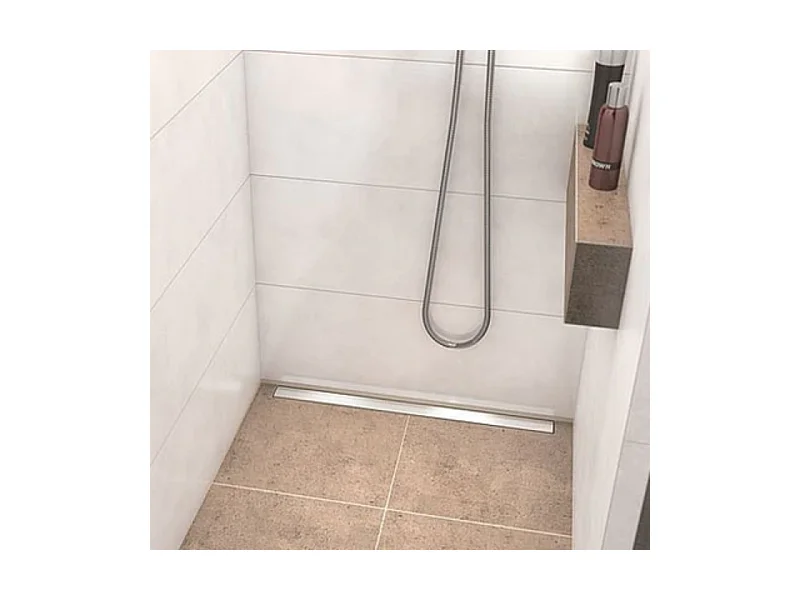 Receveur de douche à carreler 120 x 90 cm WEDI Fundo Riolito Neo avec écoulement horizontal + barrette de finition 70 cm