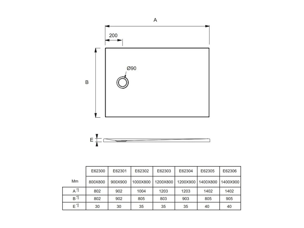 Pack receveur de douche 140 x 80 JACOB DELAFON Ipso rectangle blanc + Kit d'étanchéité WEDI