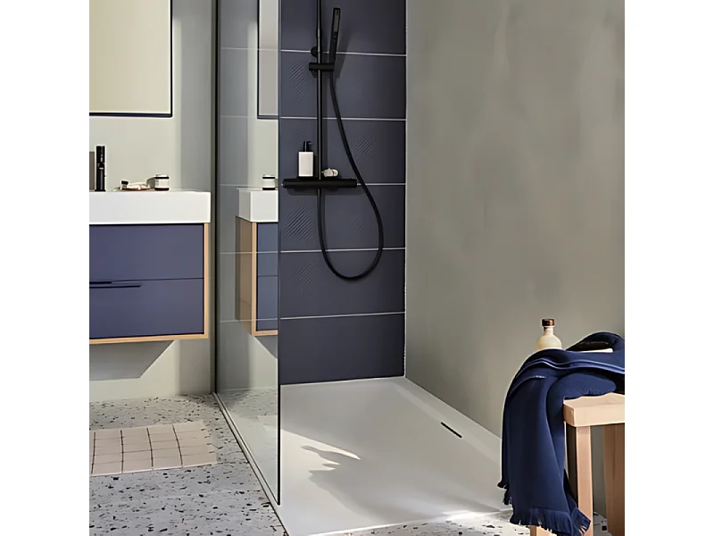 Pack receveur de douche 90 x 90 JACOB DELAFON Flight Pure carré blanc + Kit d'étanchéité WEDI + Pieds