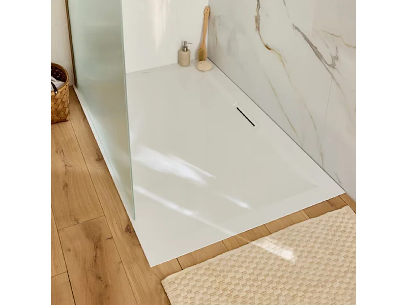 Pack receveur de douche 90 x 90 JACOB DELAFON Flight Pure carré blanc + Kit d'étanchéité WEDI + Pieds