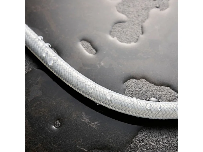 Pommeau de douche HANSGROHE Pulsify S 100 EcoSmart blanc mat + flexible de douche HANSGROHE Designflex 200 cm blanc mat