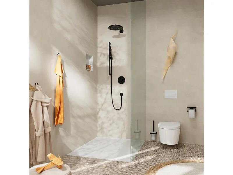 HANSGROHE Pulsify S 100 EcoSmart rociador de ducha negro mate
