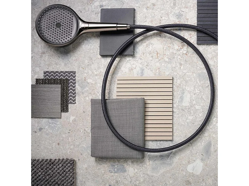 Flexible de douche HANSGROHE Designflex 200 cm noir chromé brossé